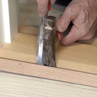 Montering af fejeliste Montering af fejeliste